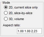 Mode panel for watershed/graphcut segmentation