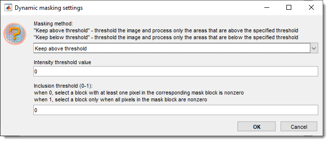 Dynamic masking settings