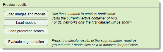 Preview results section