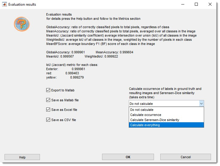 Evaluation options