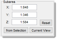 Subarea settings