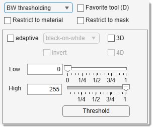 BW Thresholding Tool
