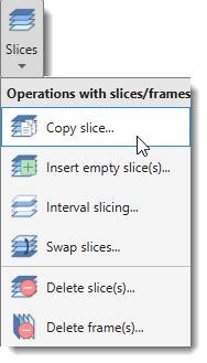 Slice Dataset Dialog