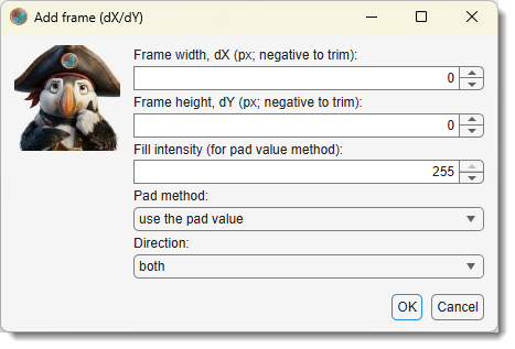 Add Frame by dX/dY