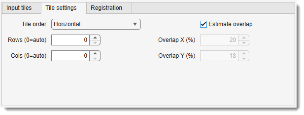 Tile settings tab