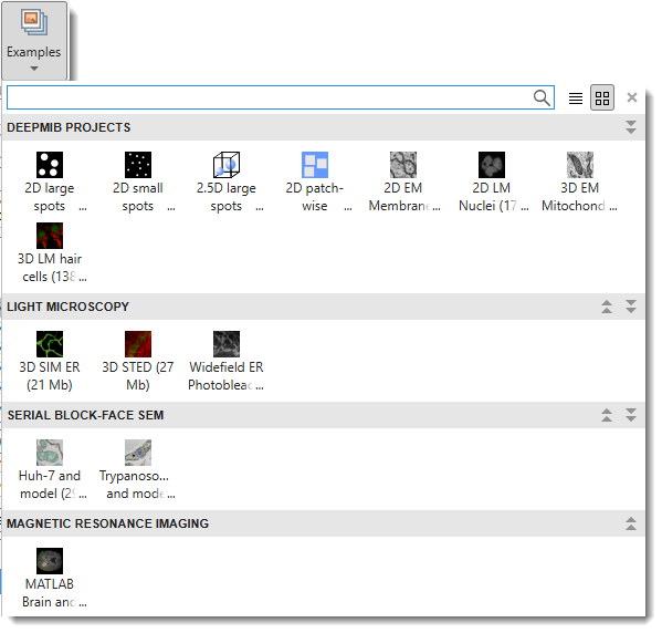 Example datasets