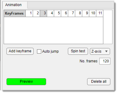 3D Controls -> Animation Tab