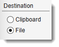 Make a Snapshot Dialog, Destination