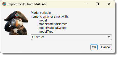 Import model from the main MATLAB workspace