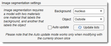 Segmentation settings