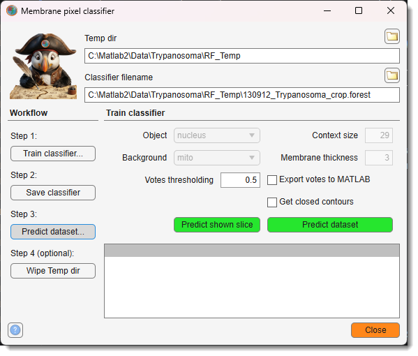 Prediction dialog