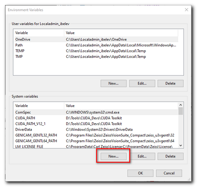 Add a new system environment variable